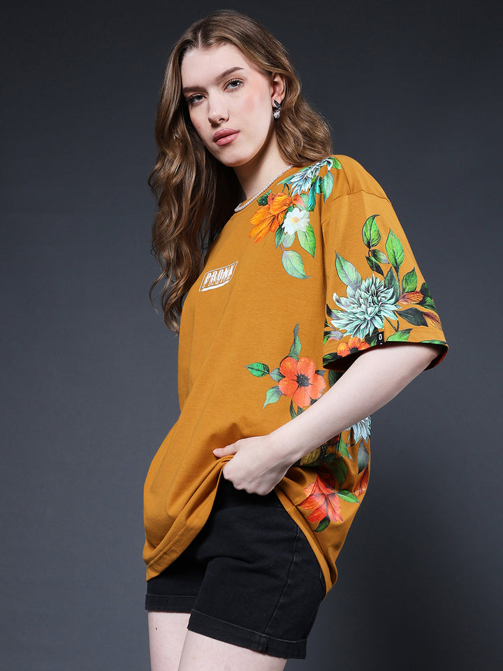 Mandala Roots Women Premium Oversized T-Shirt