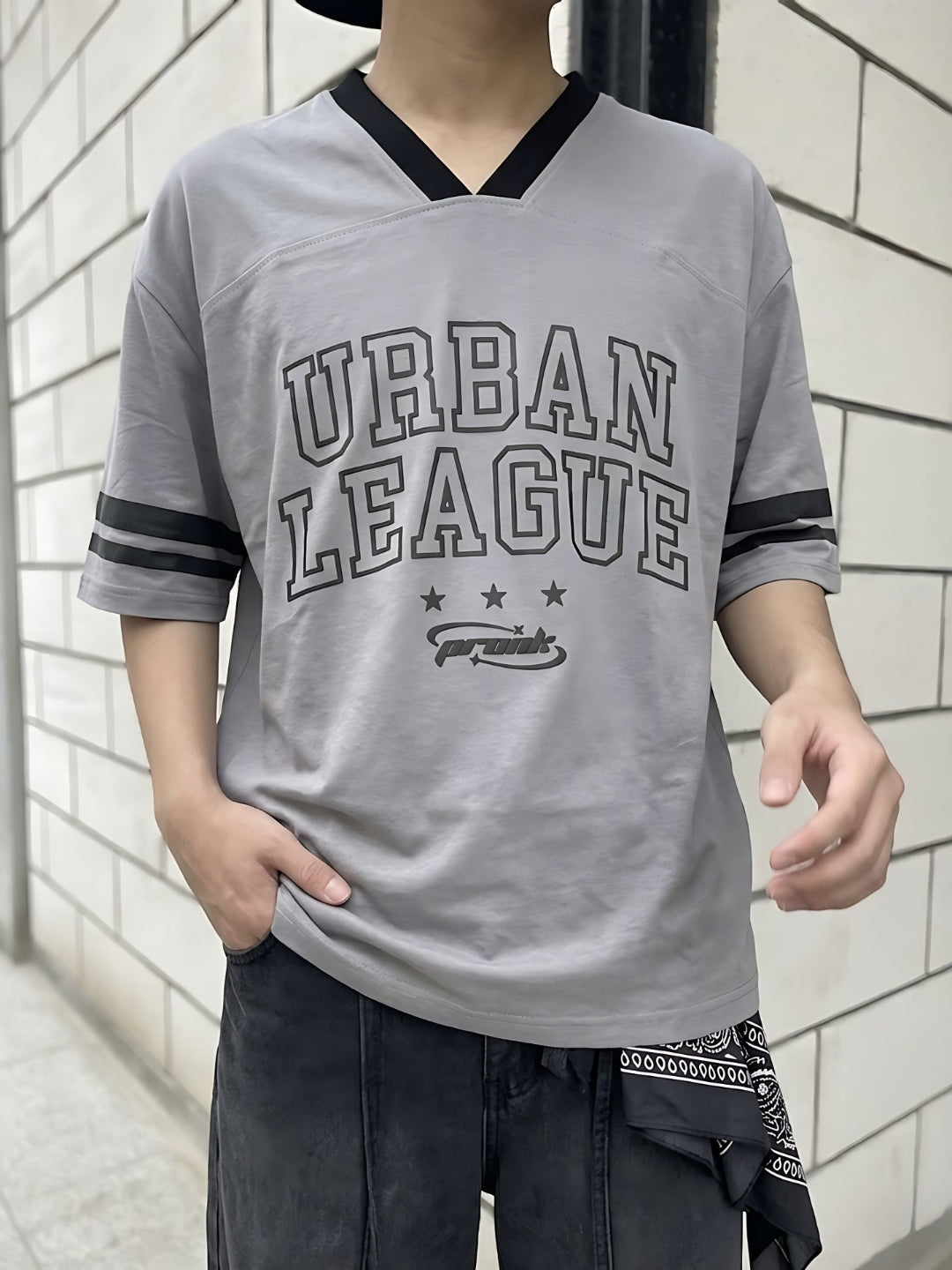 Men Oversized Varsity T-Shirt