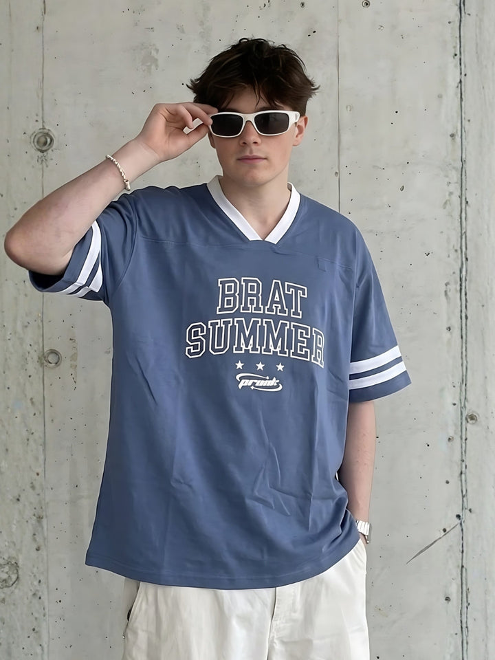 Men Oversized Varsity T-Shirt