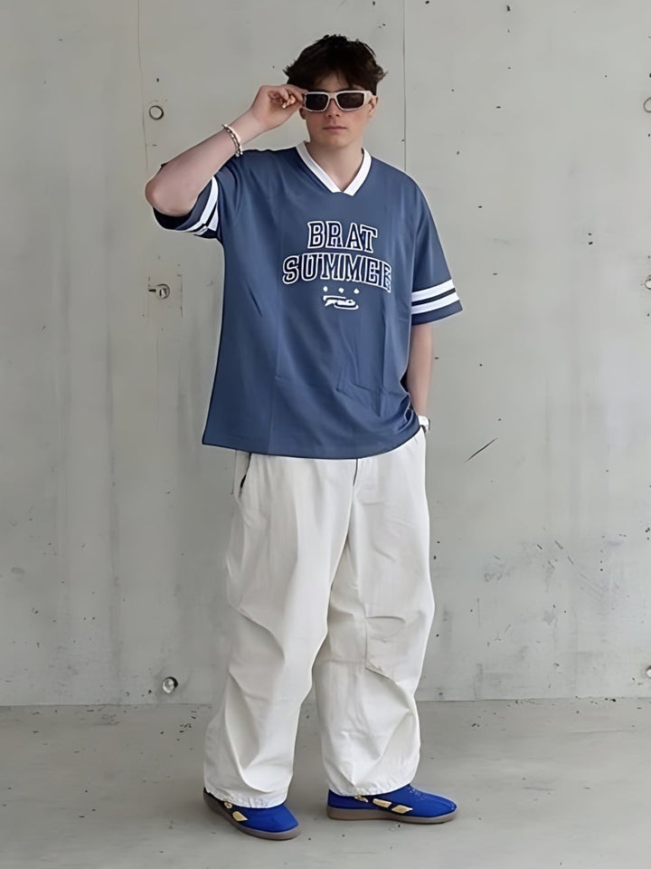Men Oversized Varsity T-Shirt