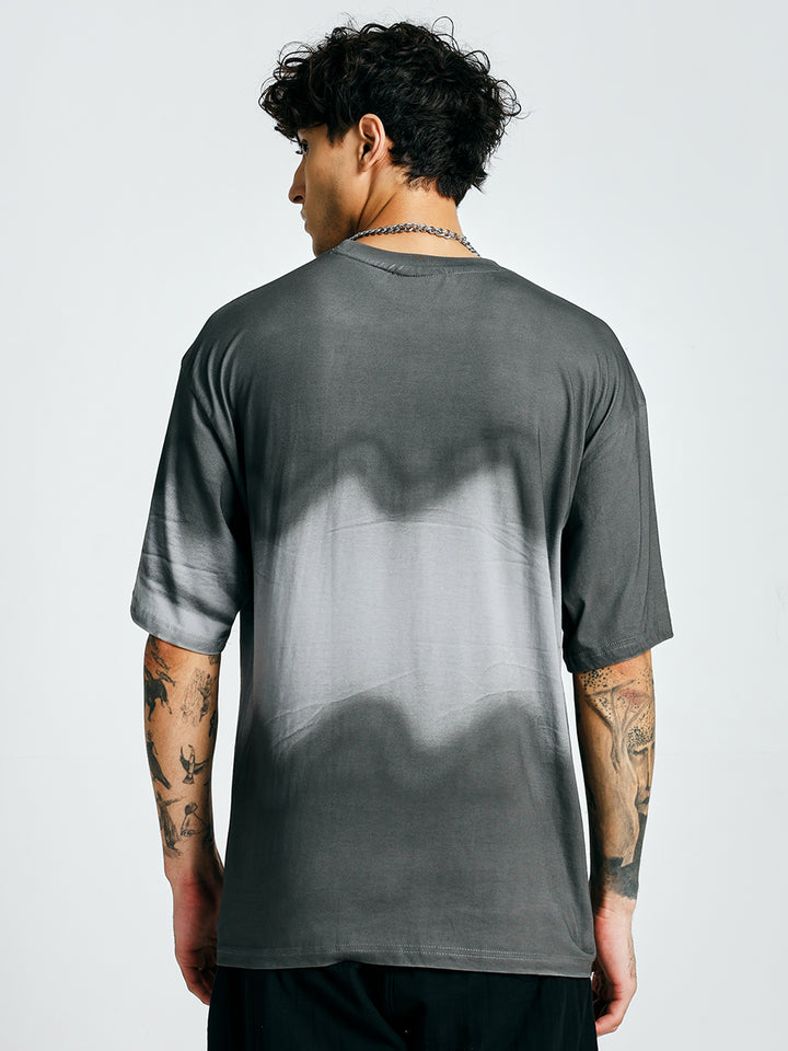 Men Retro Wash Printed Oversized T-Shirt