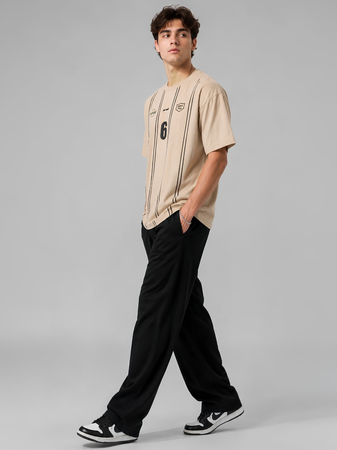 Playverse Men Printed Oversized Printed T-Shirt