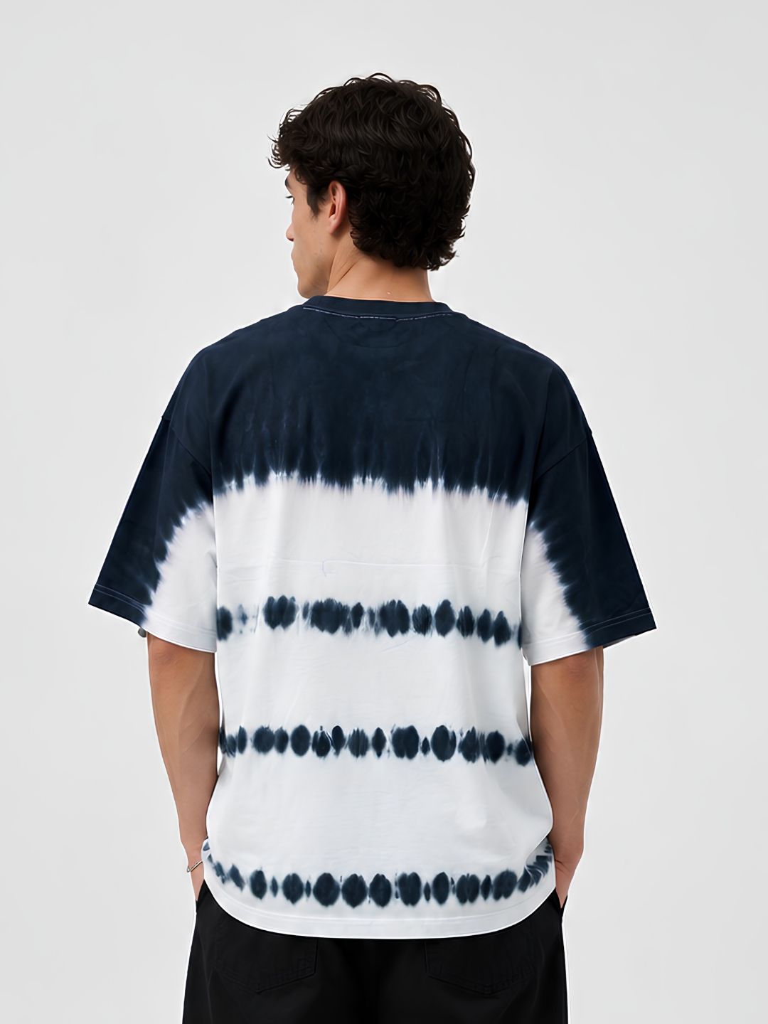 Men Retro Wash Puff Printed Oversized T-Shirt
