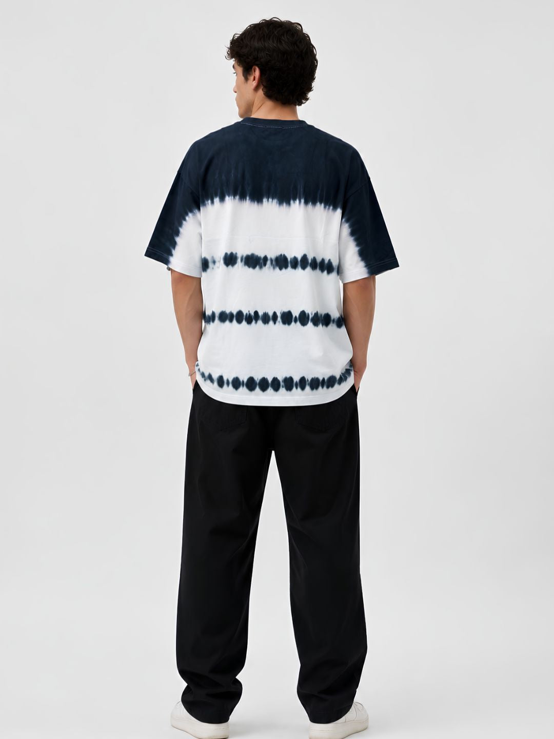 Men Retro Wash Puff Printed Oversized T-Shirt