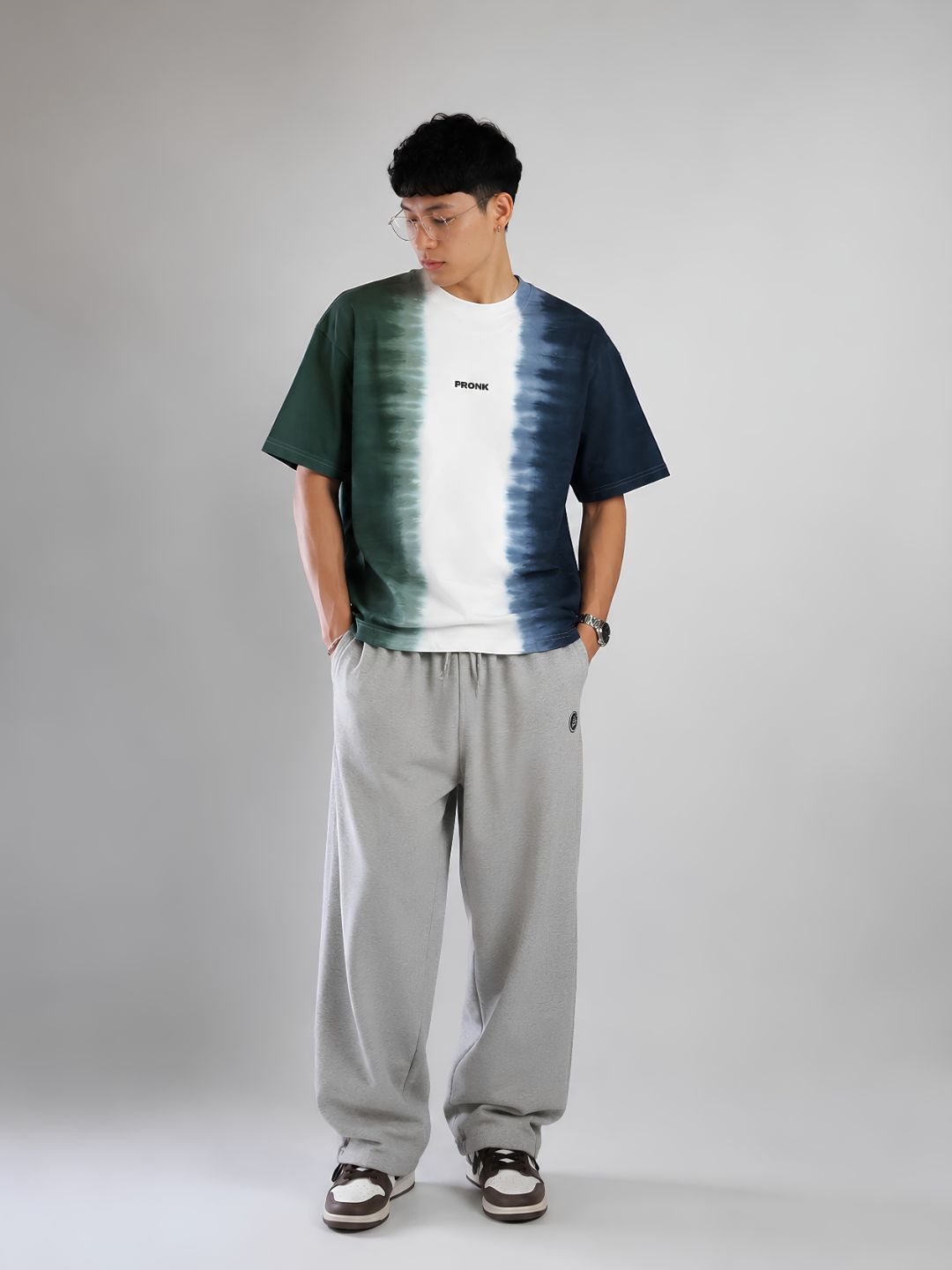 Men Retro Wash Puff Printed Oversized T-Shirt