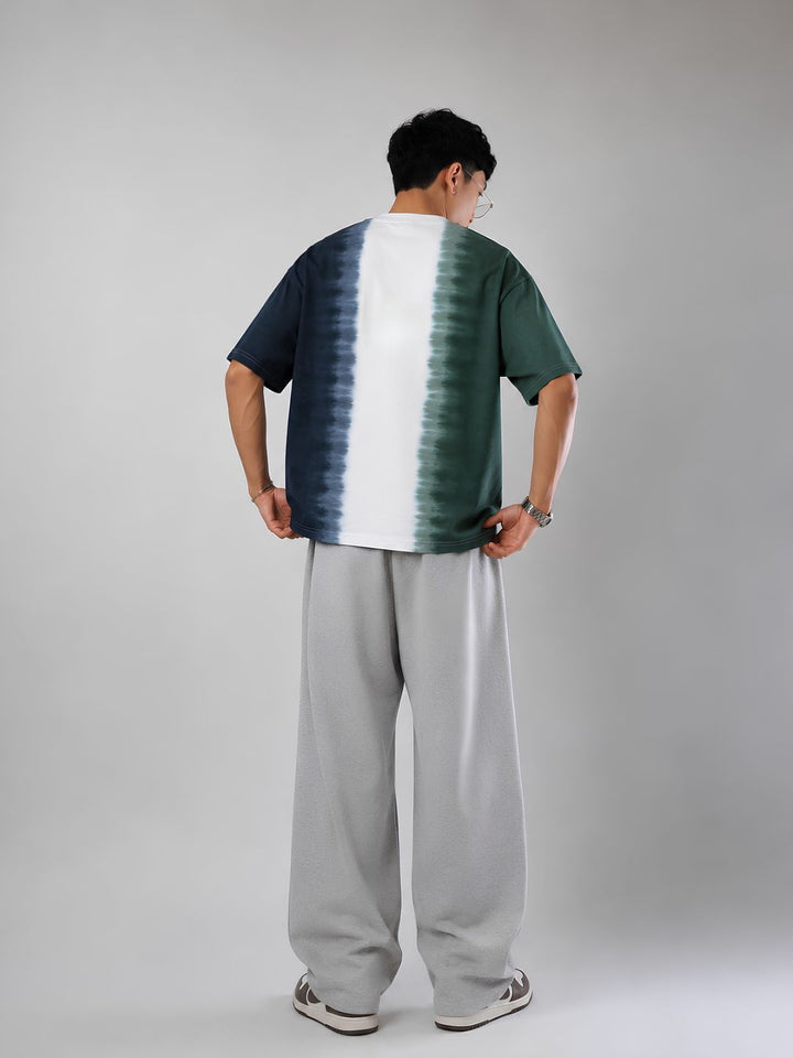 Men Retro Wash Puff Printed Oversized T-Shirt