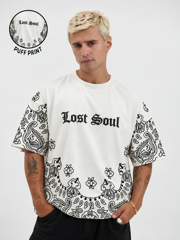Lost Soul Puff Printed Men Premium Oversized T-Shirt