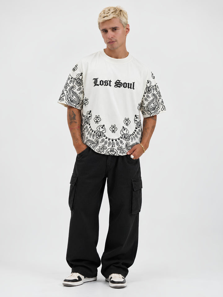Lost Soul Puff Printed Men Premium Oversized T-Shirt