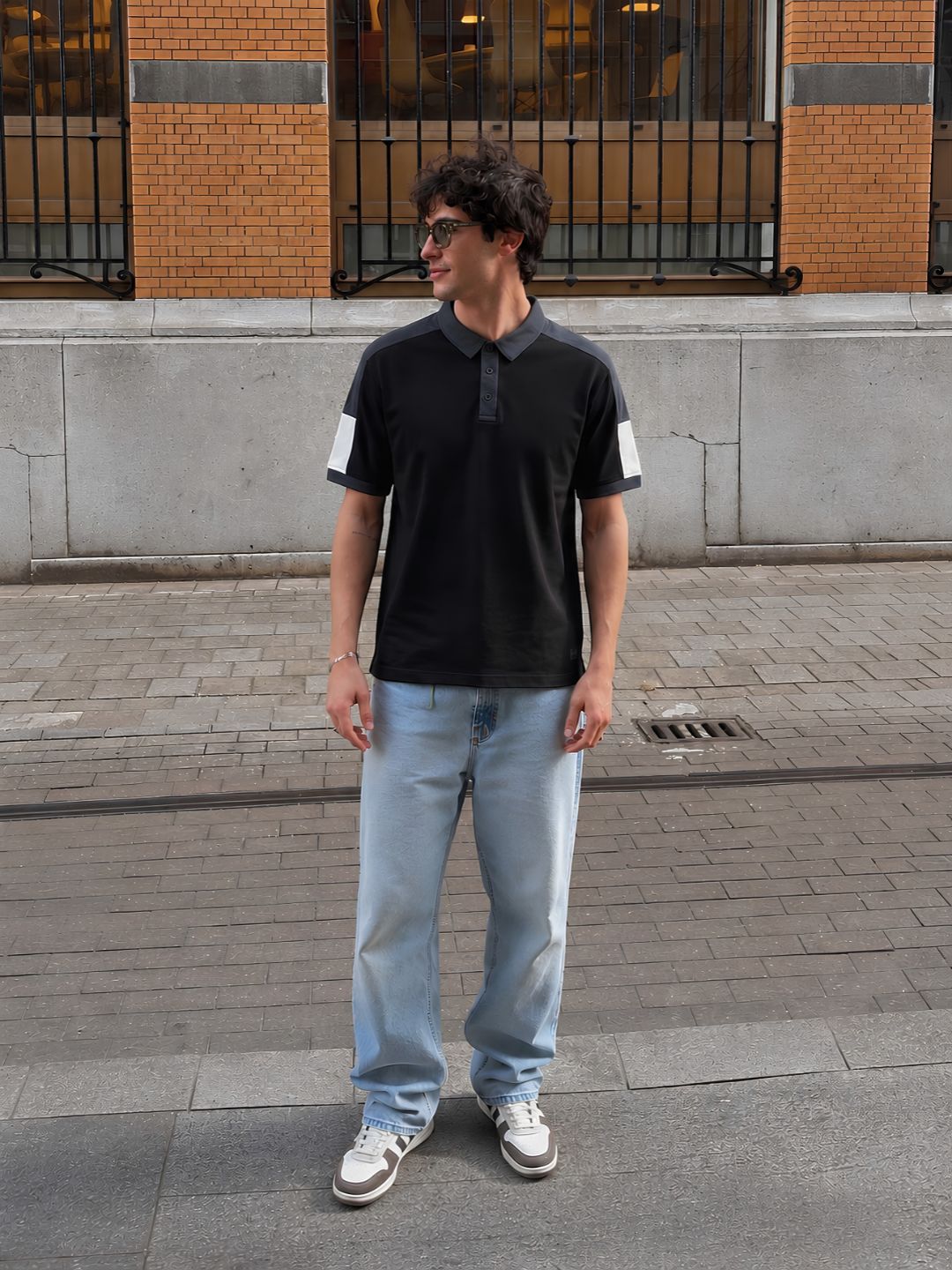 Men Premium Colorblock Relaxed Fit Polo T-Shirt