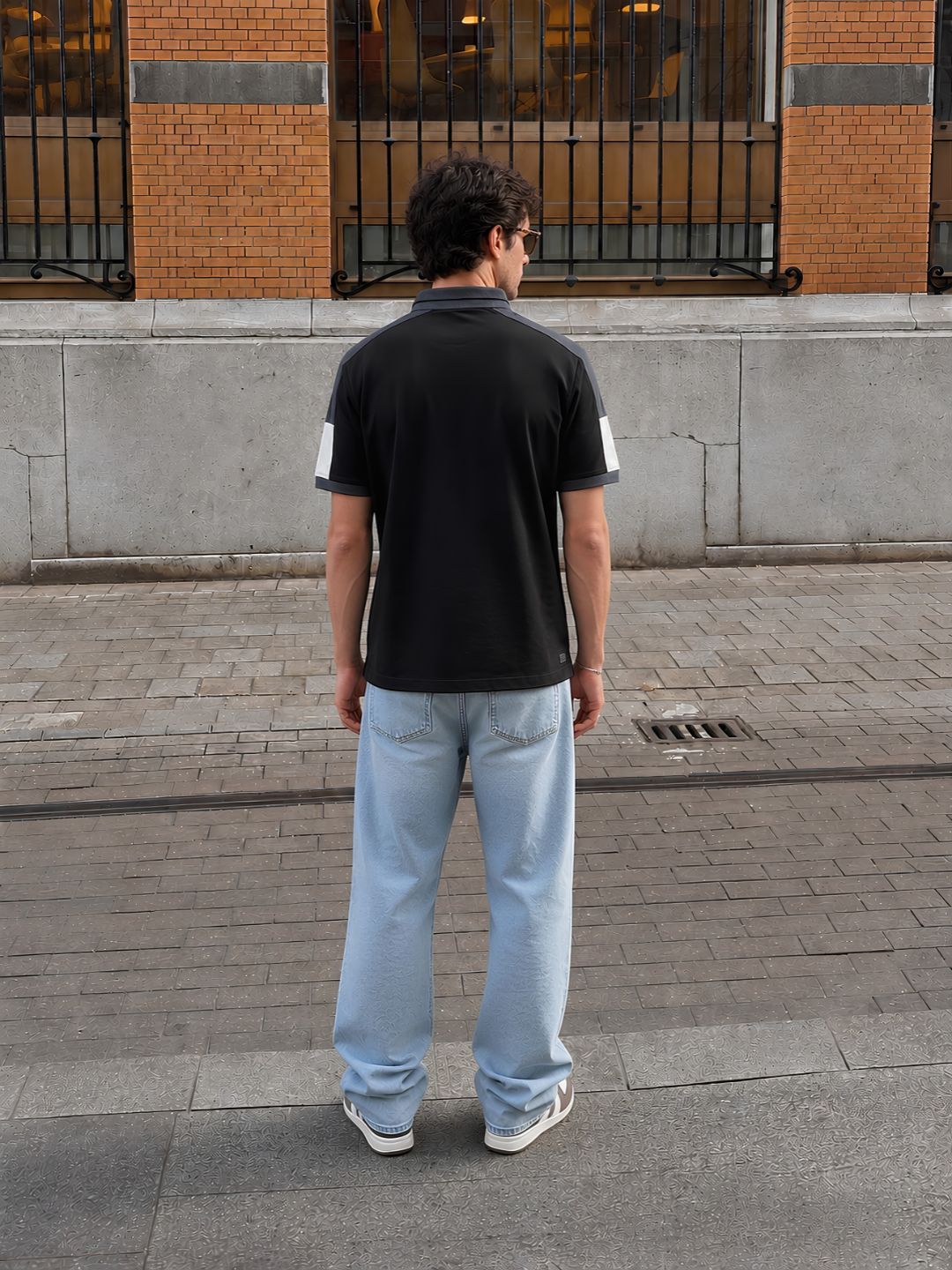 Men Premium Colorblock Relaxed Fit Polo T-Shirt