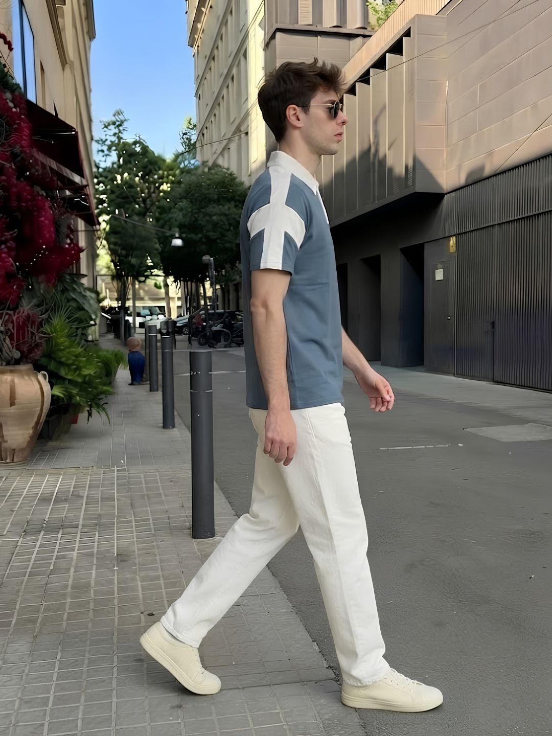 Men Premium Colorblock Relaxed Fit Polo T-Shirt