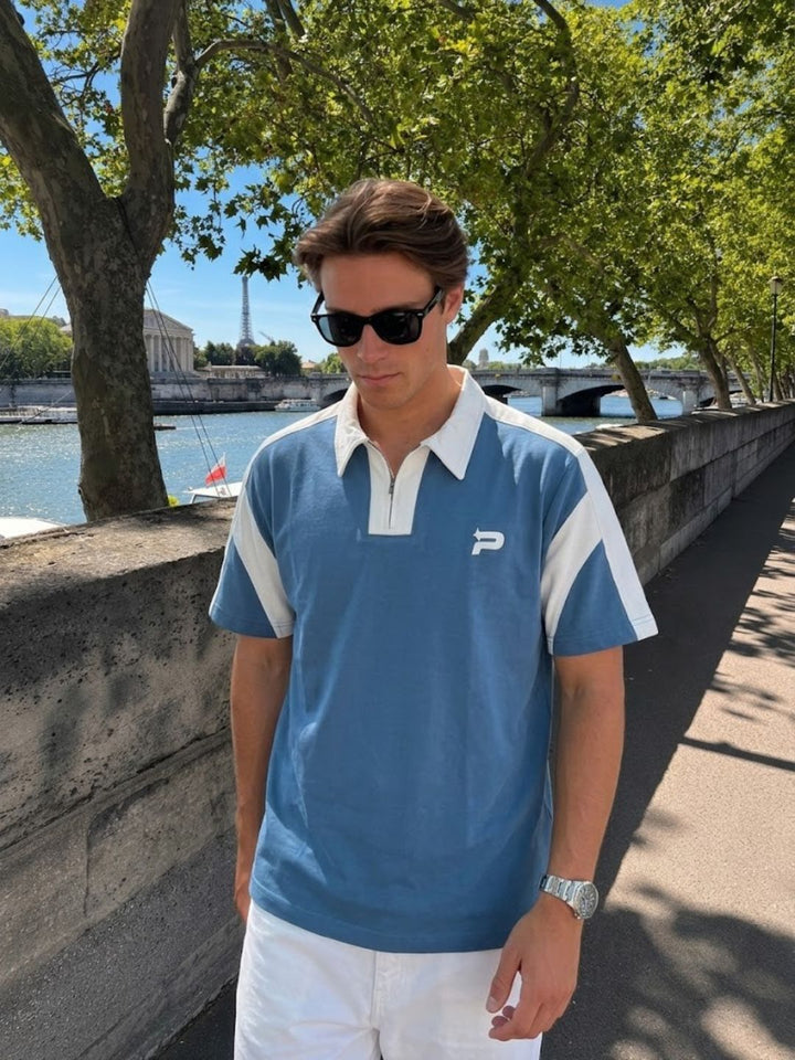 Men Premium Colorblock Relaxed Fit Polo T-Shirt
