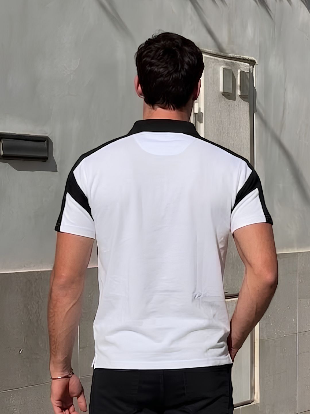 Men Premium Colorblock Relaxed Fit Polo T-Shirt