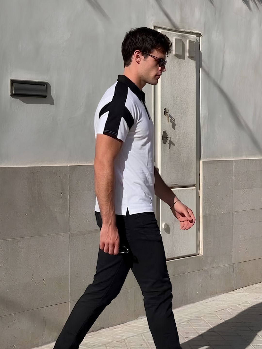 Men Premium Colorblock Relaxed Fit Polo T-Shirt
