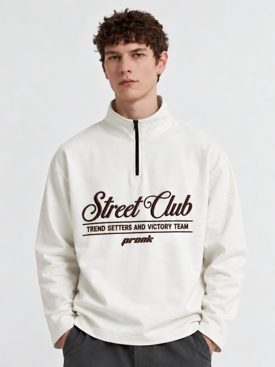Men Premium Embroidered Oversized Full Sleeve Polo T-Shirt