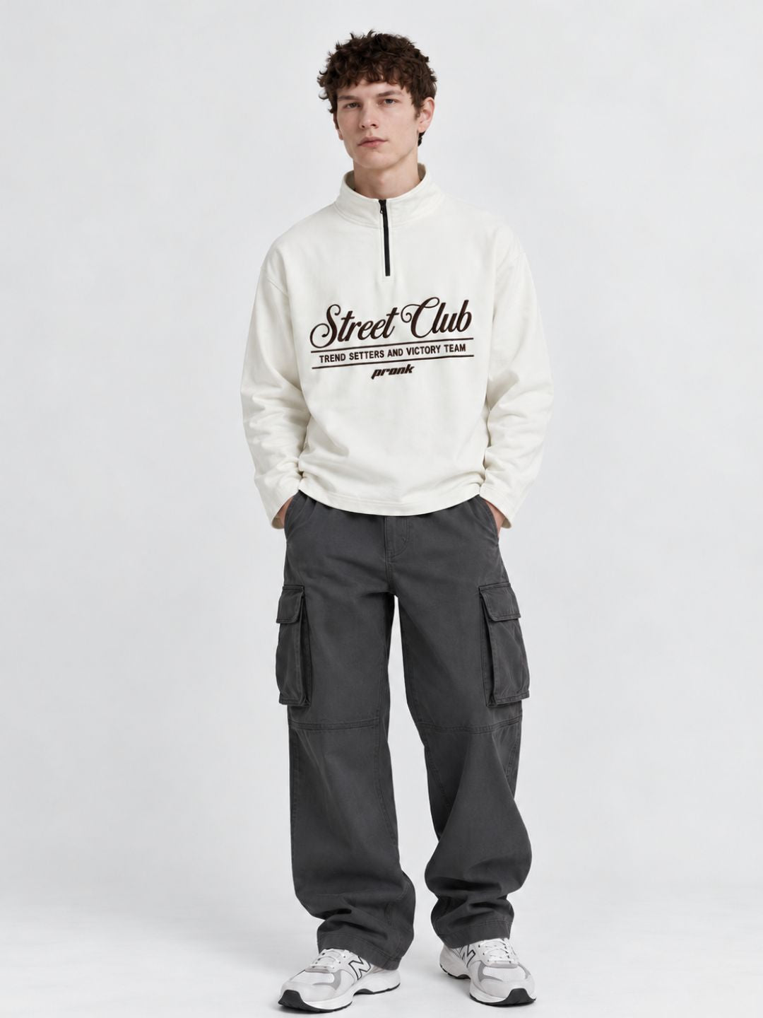 Men Premium Embroidered Oversized Full Sleeve Polo T-Shirt
