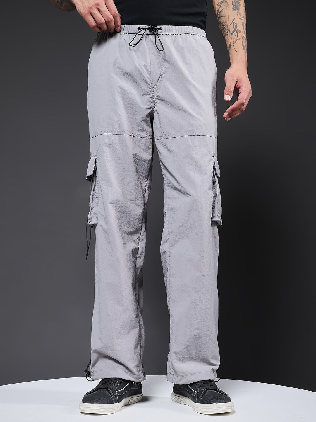 Parachute Pants For Men - Ash Grey