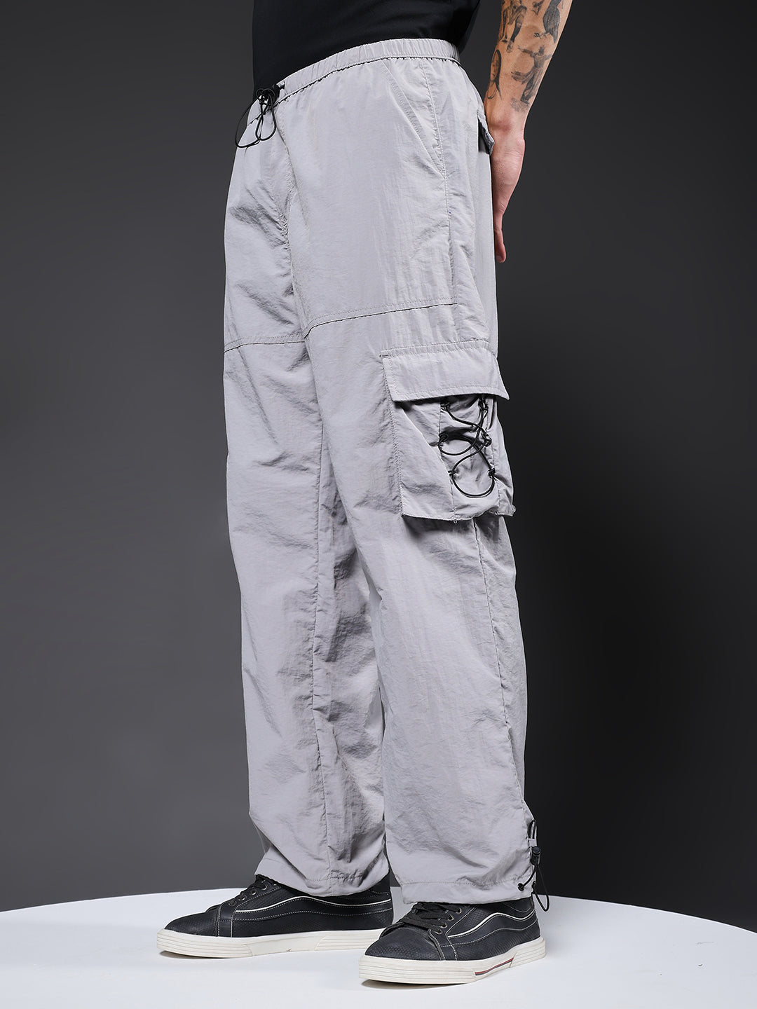 Parachute Pants For Men - Ash Grey