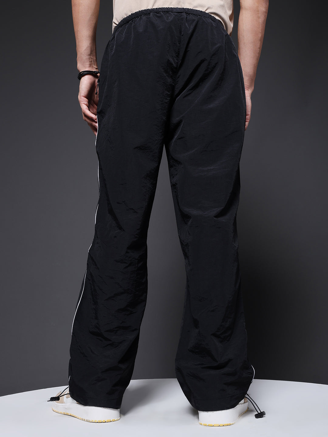 Striped Parachute Pants For Men