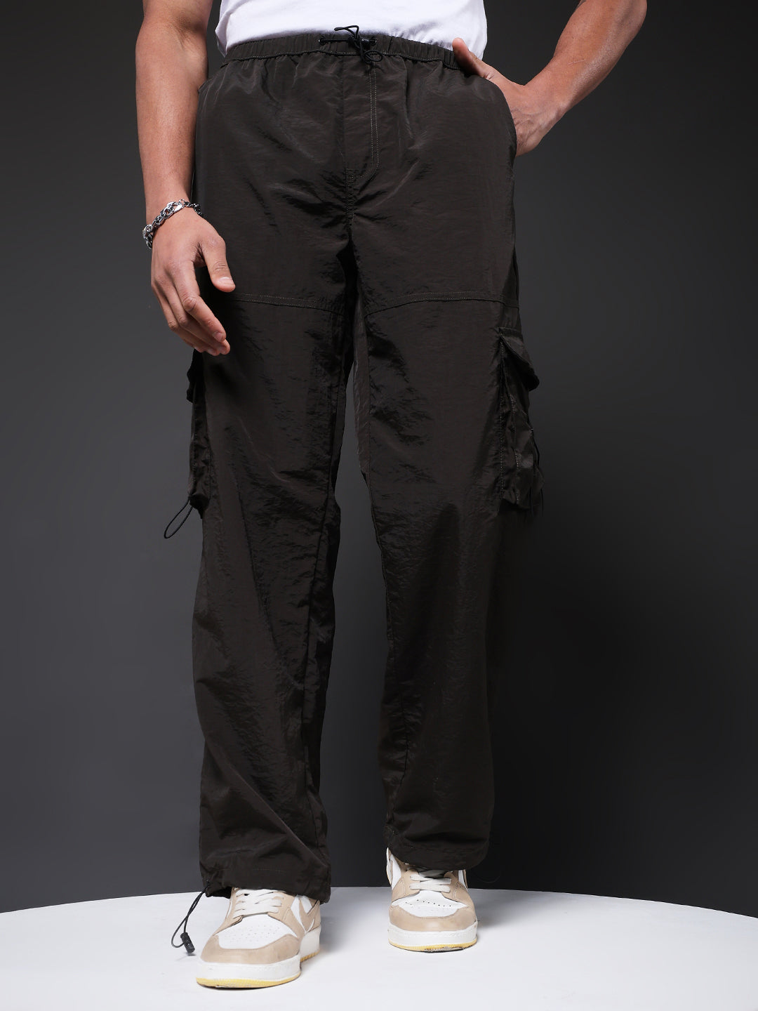 Parachute Pants For Men - Olive Green