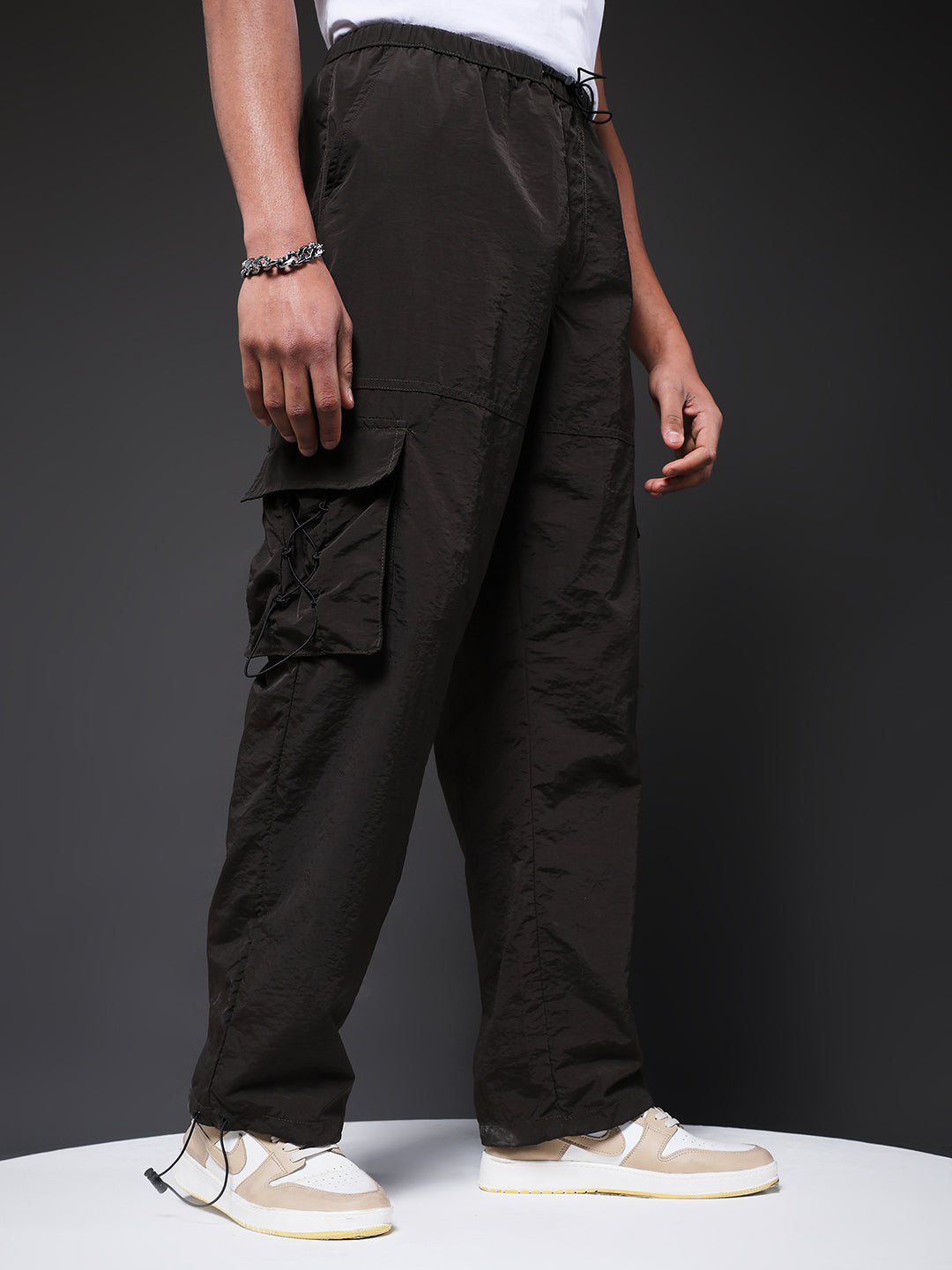 Parachute Pants For Men - Olive Green