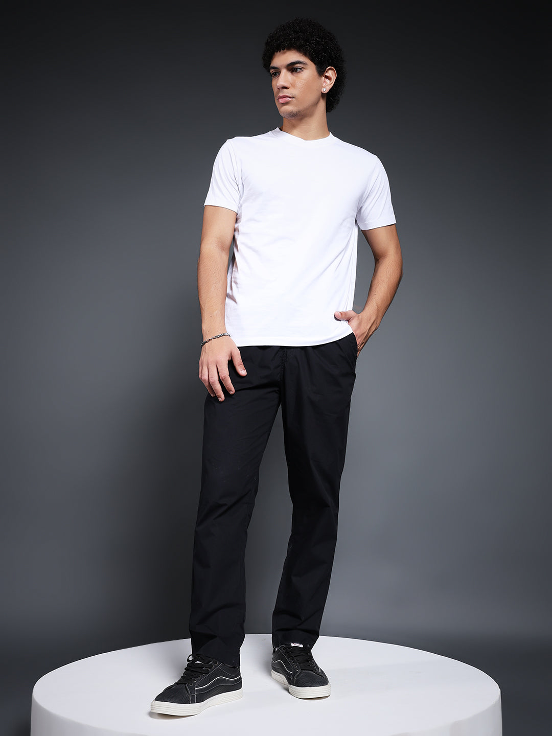 Cotton Pant for Men Solid - Black