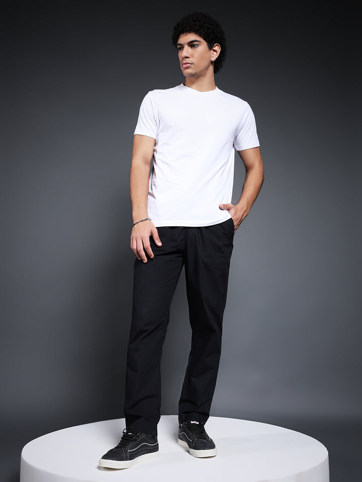 Cotton Pant for Men Solid - Black