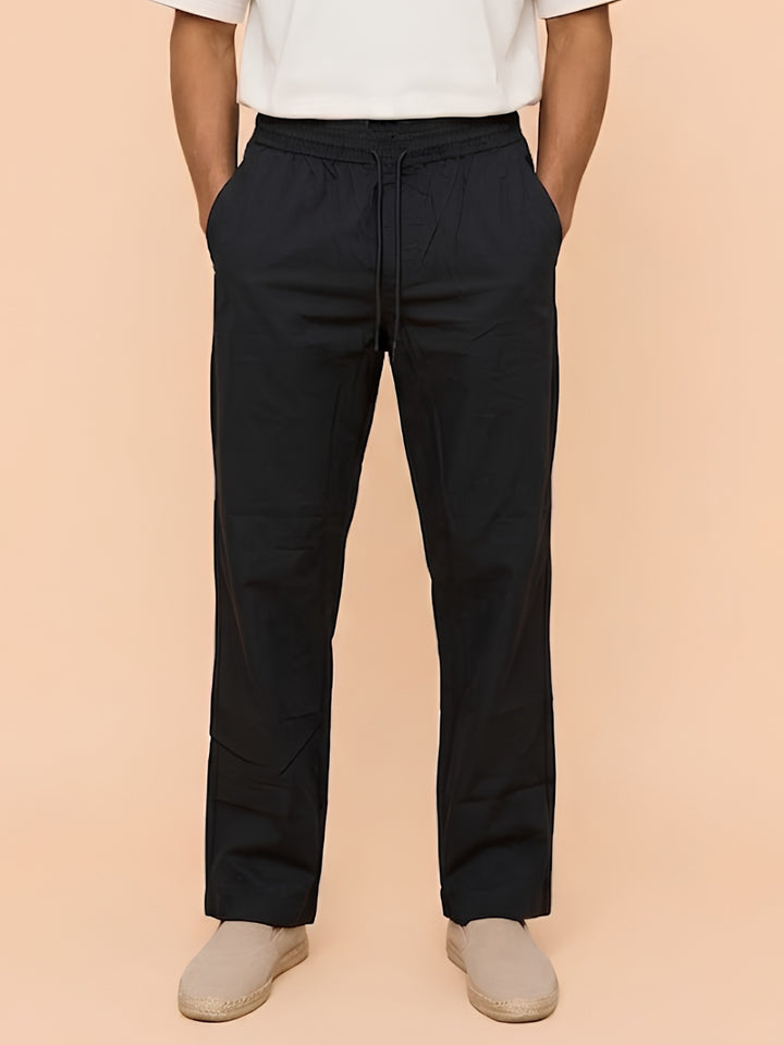 Cotton Pant for Men Solid - Black