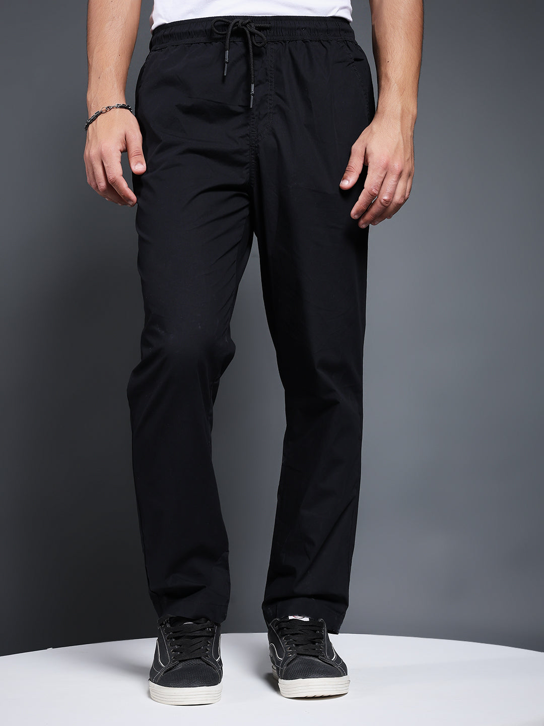 Cotton Pant for Men Solid - Black