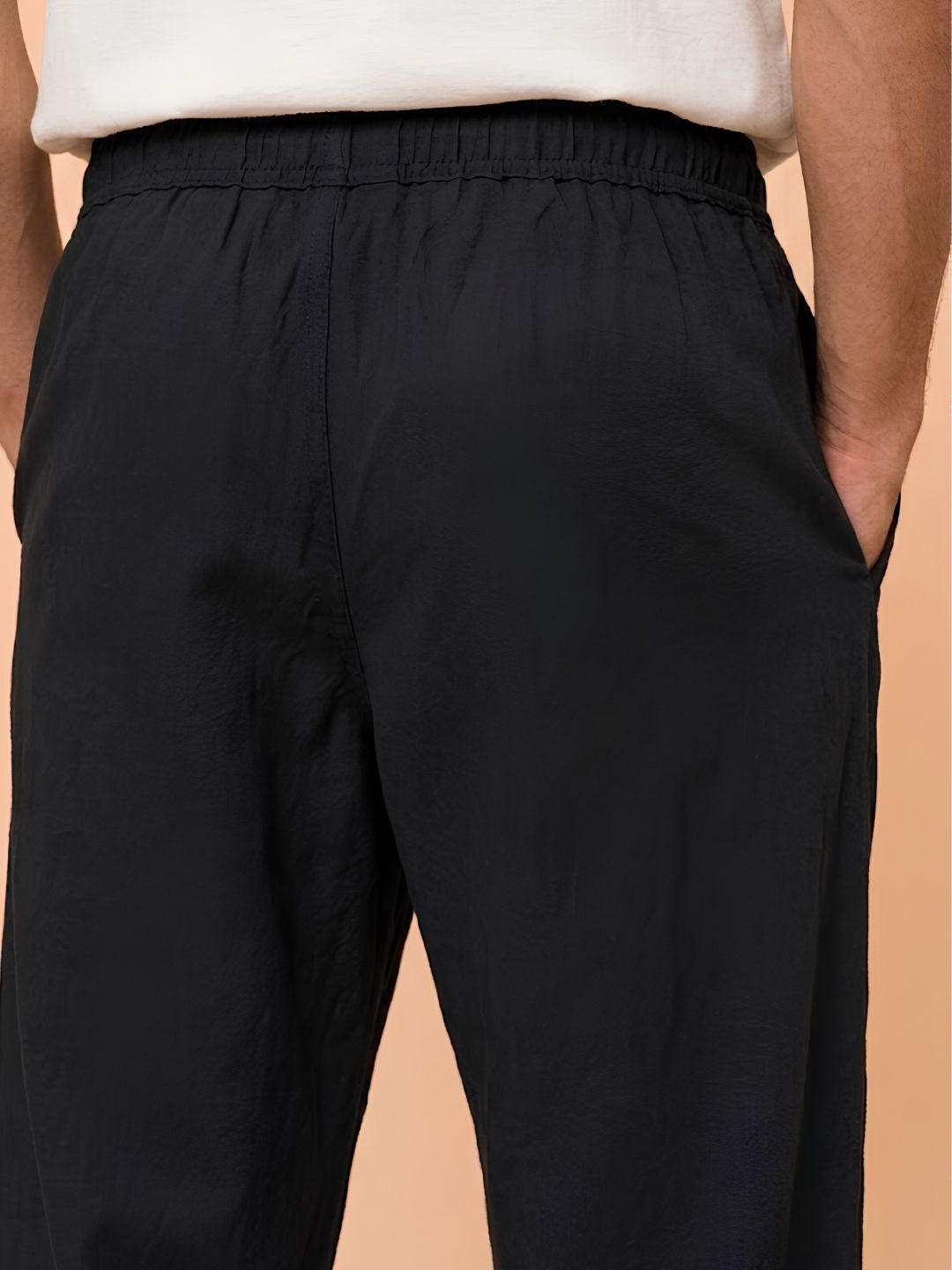 Cotton Pant for Men Solid - Black