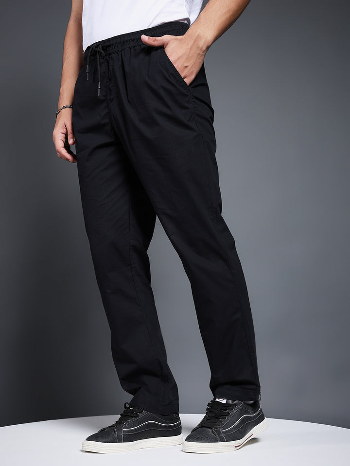 Cotton Pant for Men Solid - Black