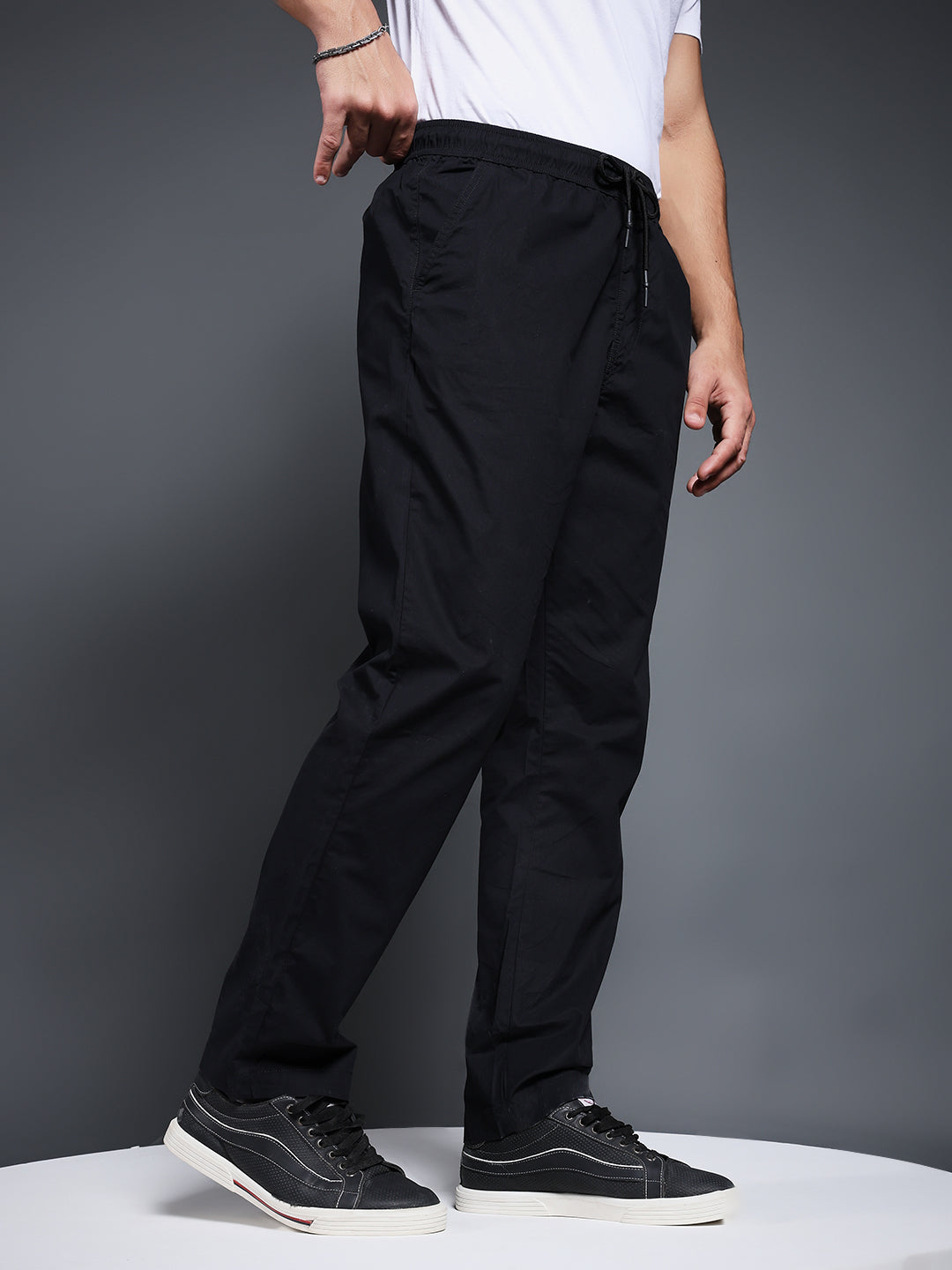Cotton Pant for Men Solid - Black