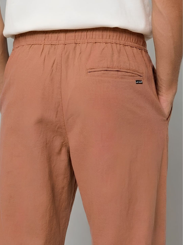 Cotton Pant for Men Solid - Brown