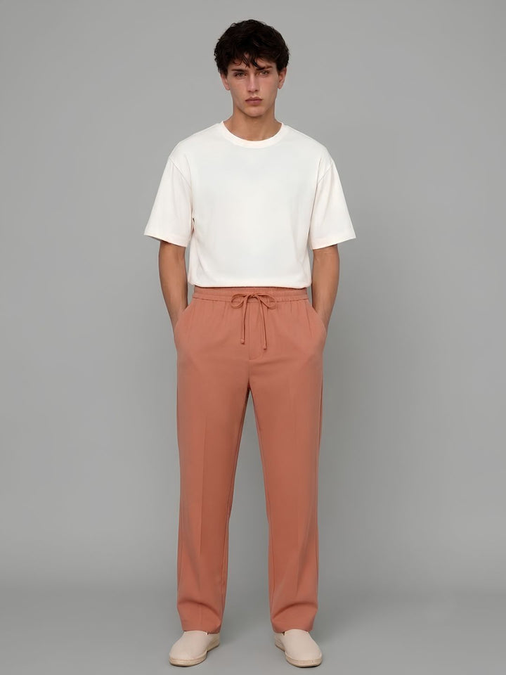 Cotton Pant for Men Solid - Brown