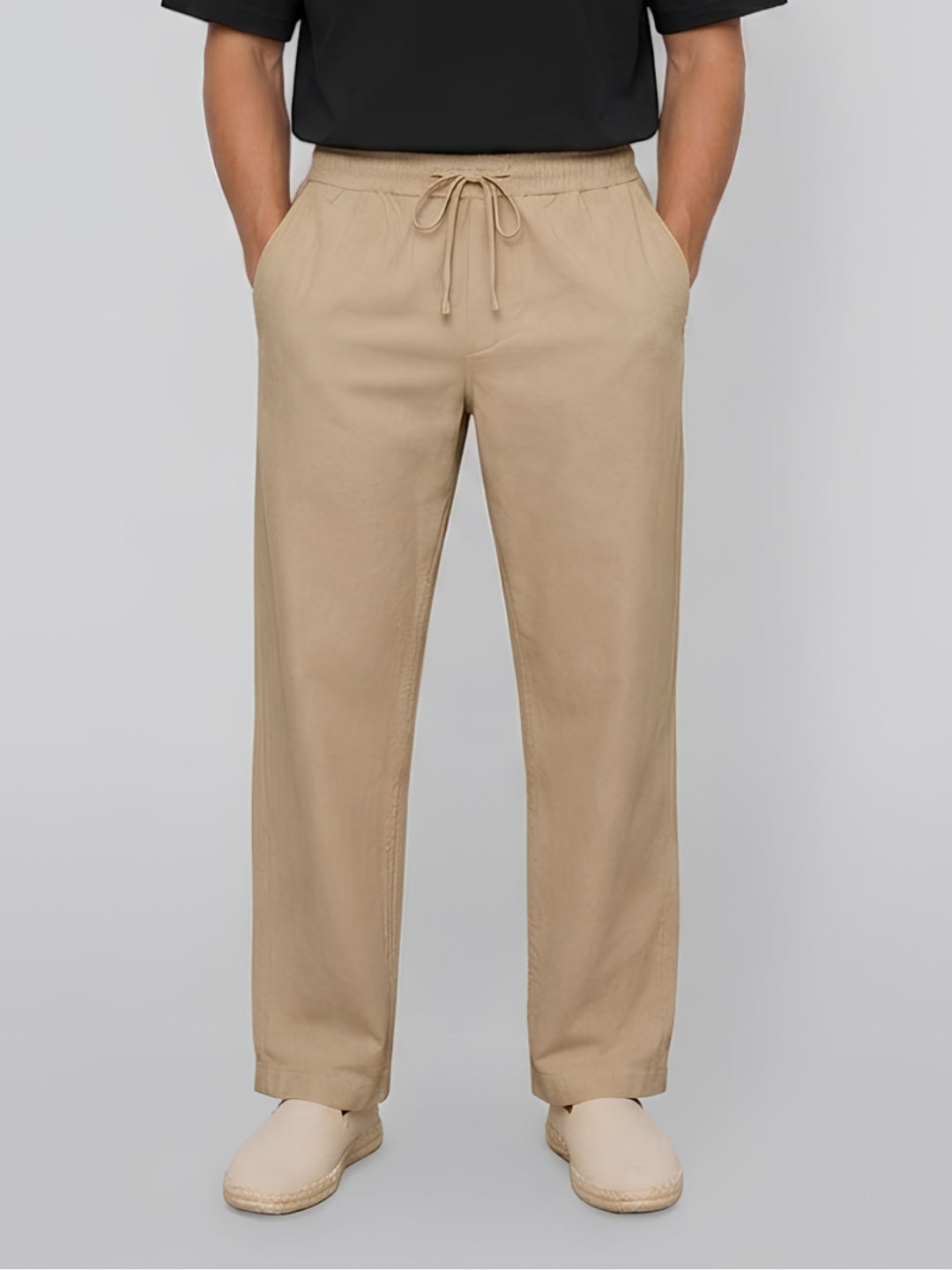 Cotton Pant for Men Solid - Khaki