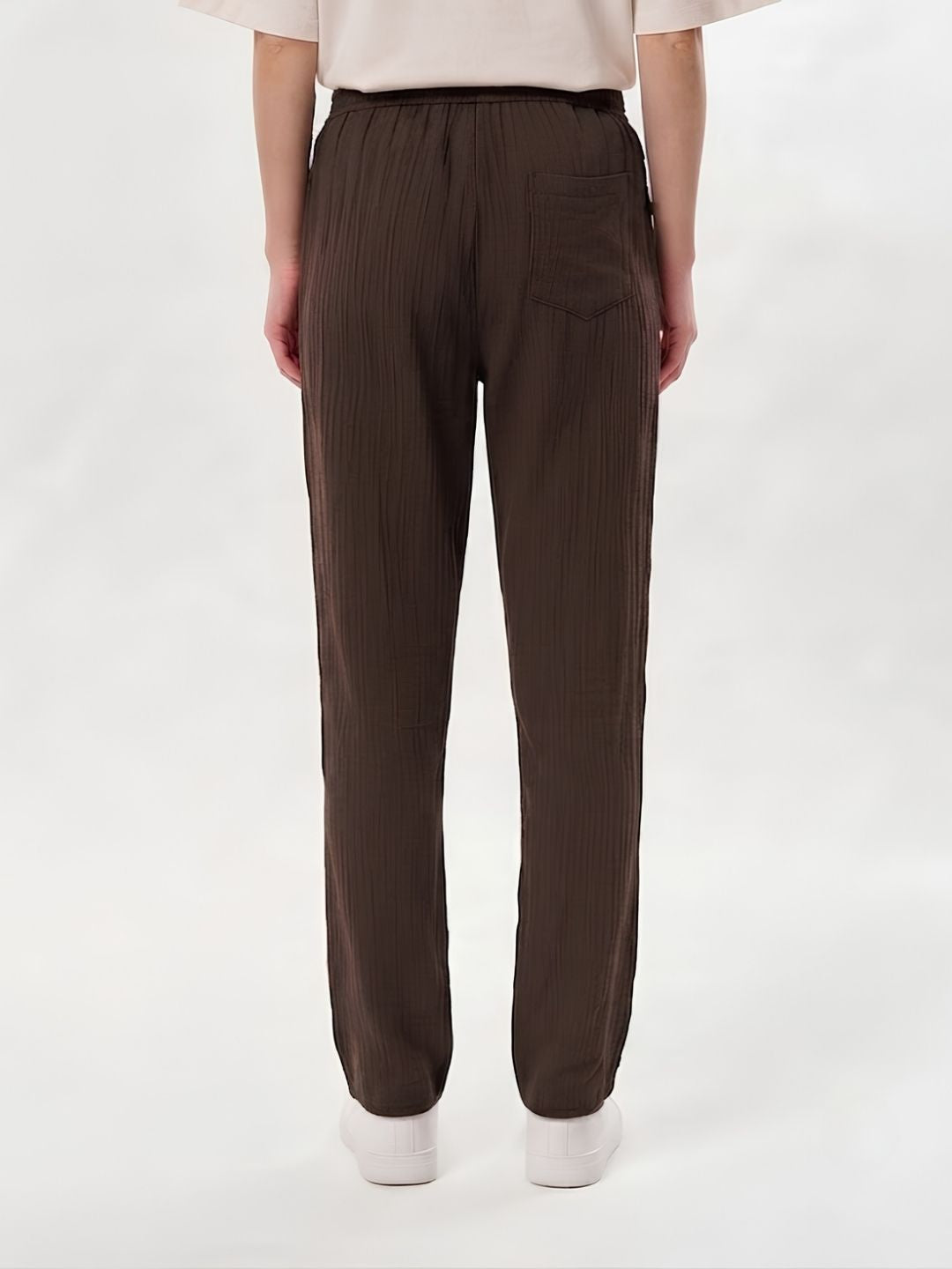 Women Solid Cotton lounge pant - Cocoa