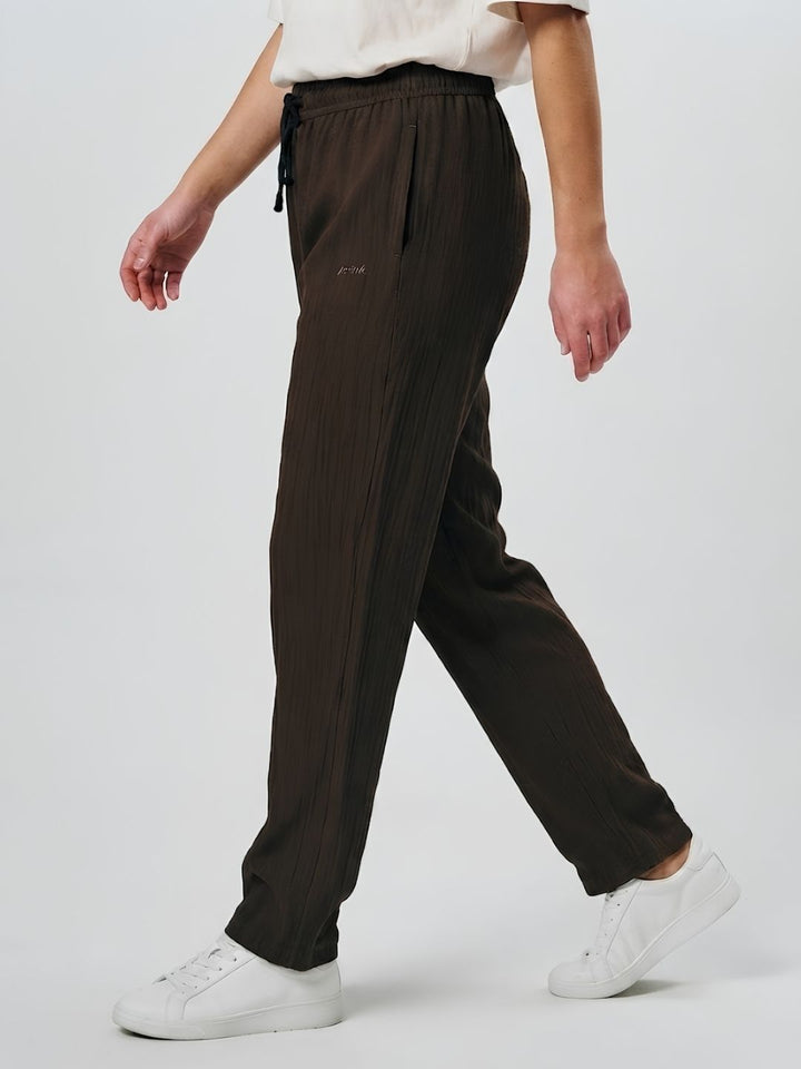 Women Solid Cotton lounge pant - Cocoa