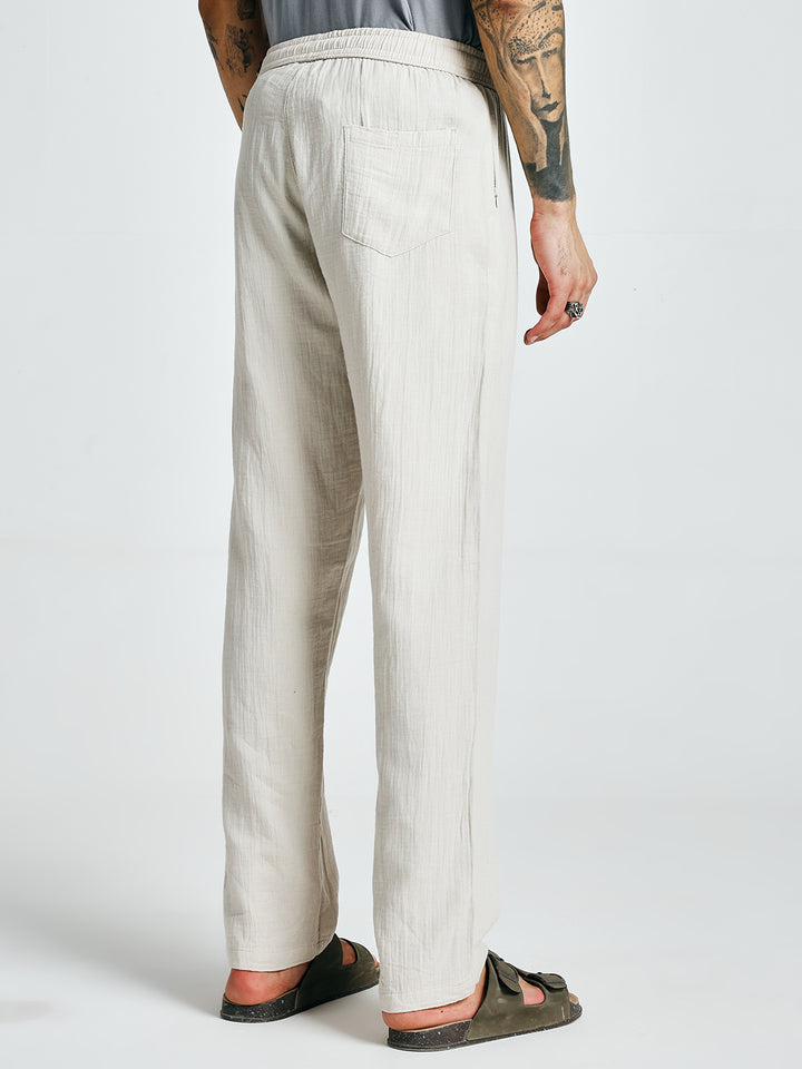 Men Solid lounge pants - Ivory
