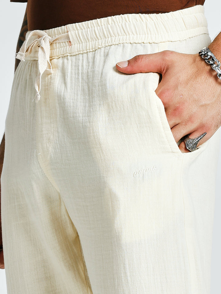 Men Solid lounge pants - Off White