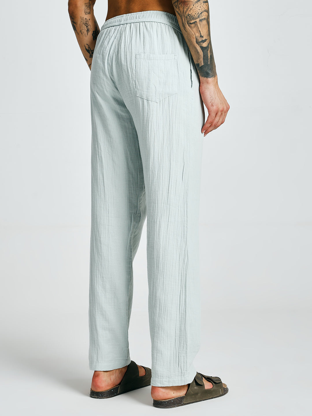 Men Solid lounge pants - Sky