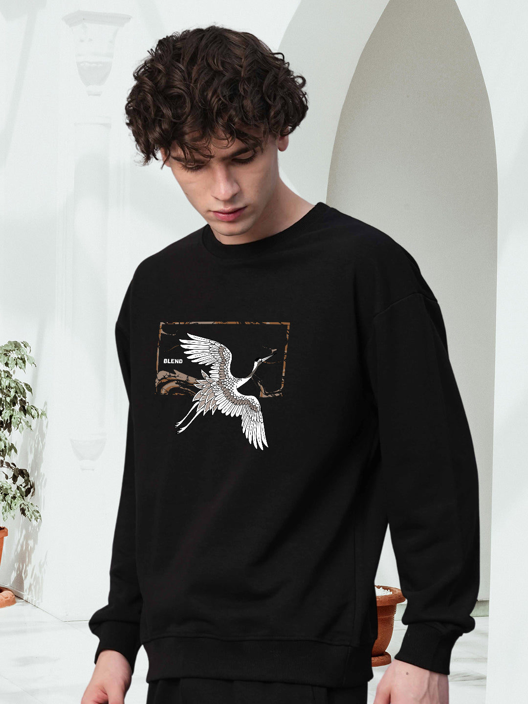 CONCRETE CRANES Drop Shoulder Premium Terry Sweatshirt