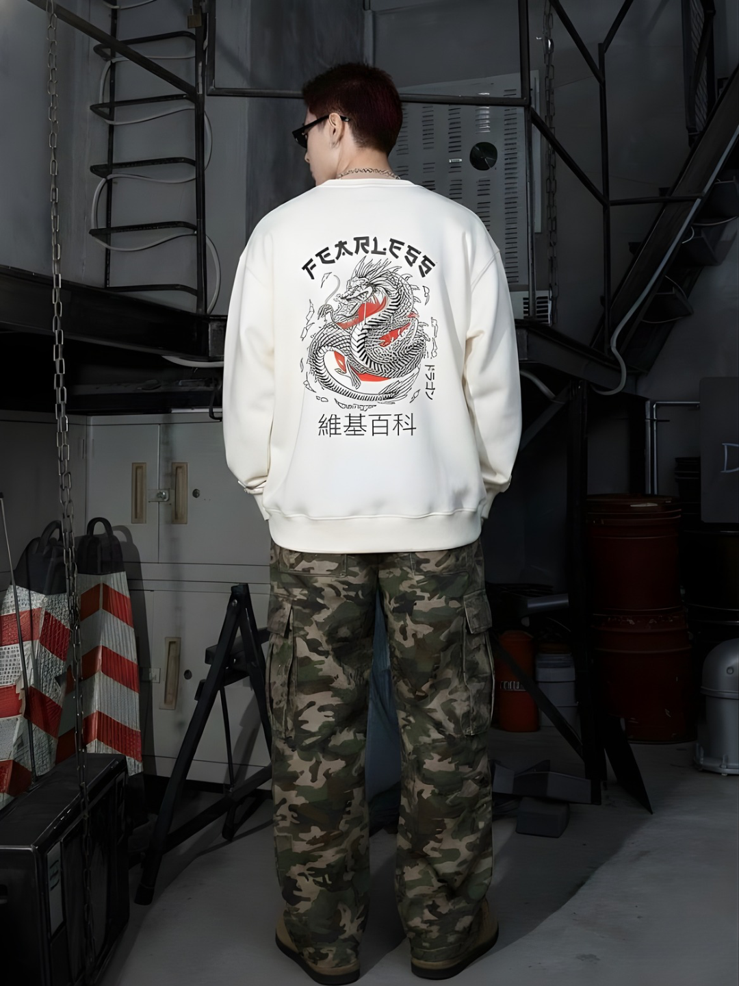 Fearless Men Drop Shoulder Premium Terry Sweatshirt