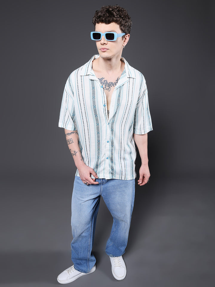 Mens Half Sleeve Casual Shirt  – Mint Green