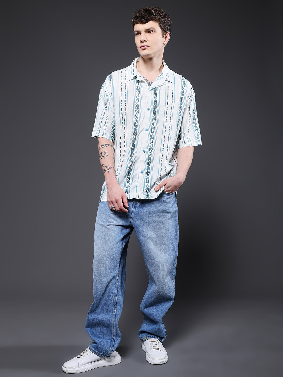 Mens Half Sleeve Casual Shirt  – Mint Green