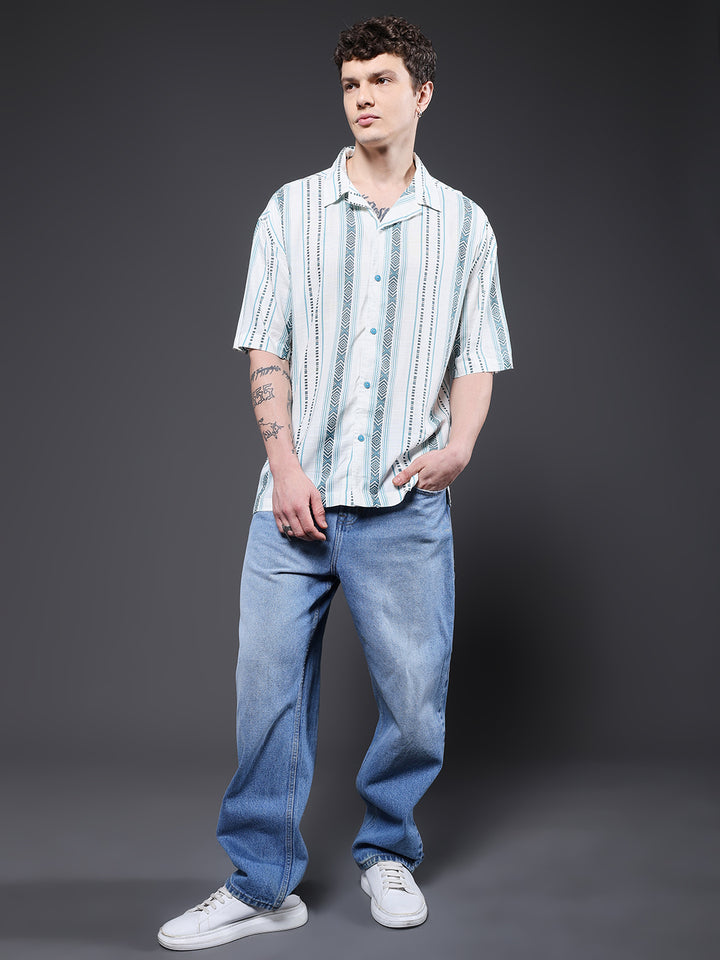 Mens Half Sleeve Casual Shirt  – Mint Green