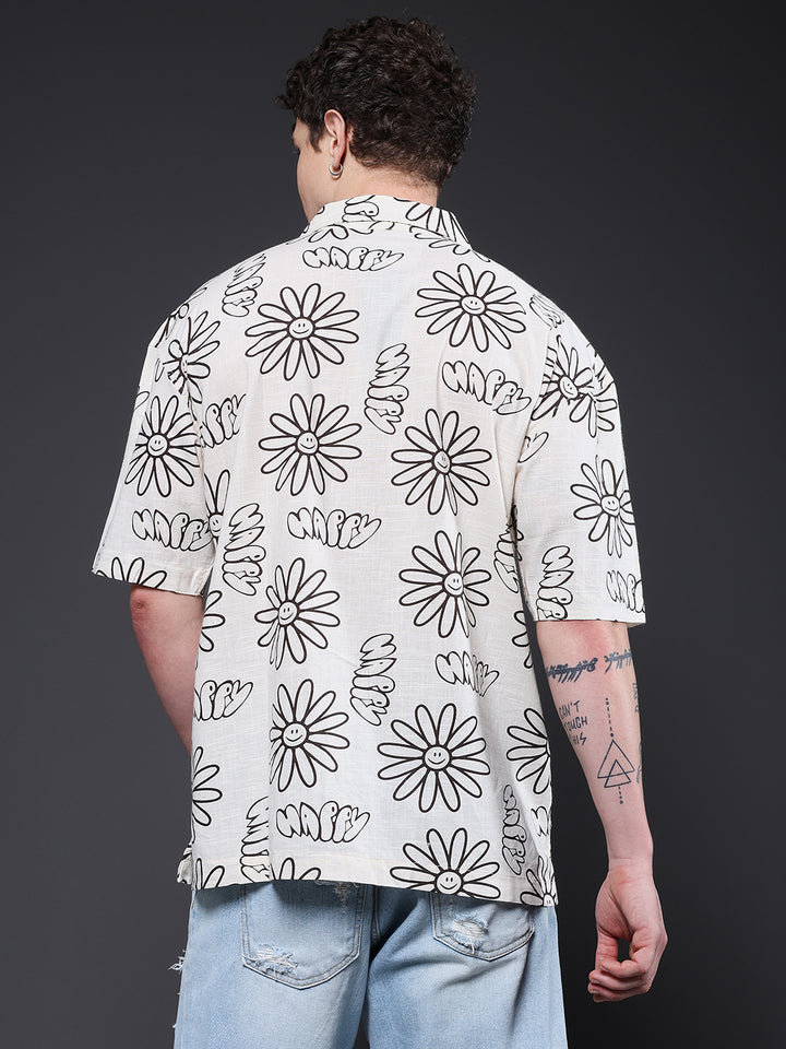 Mens Half Sleeve Casual Shirt  – Black