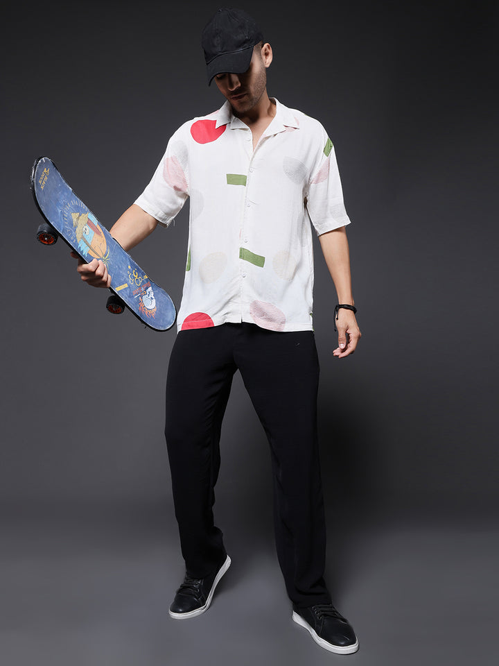 Mens Half Sleeve Casual Shirt  – Candy Red