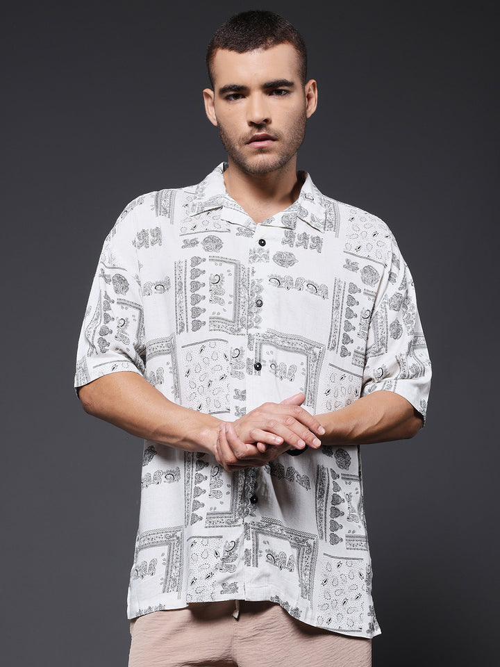 Mens Half Sleeve Casual Shirt  – Black