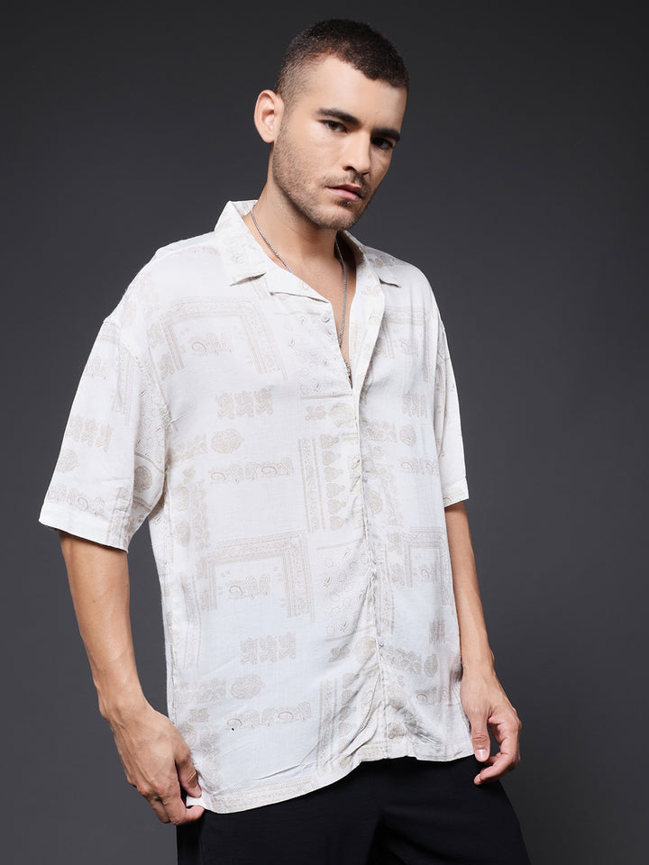 Mens Half Sleeve Casual Shirt  – Cocoa