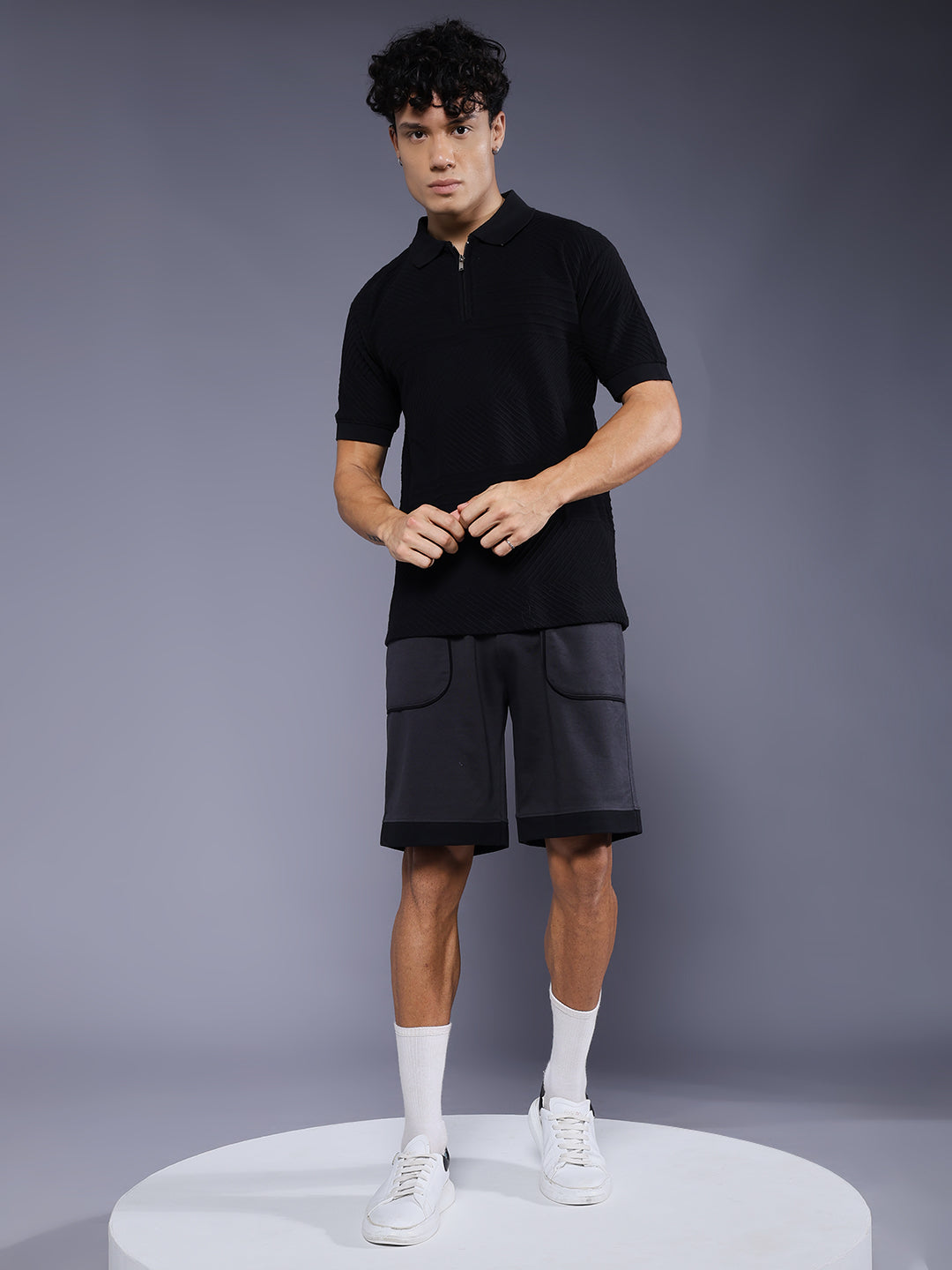 Mens Relaxed fit shorts - Dark Grey